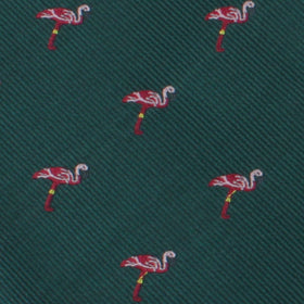 Caribbean Royal Green Flamingo Pocket Square