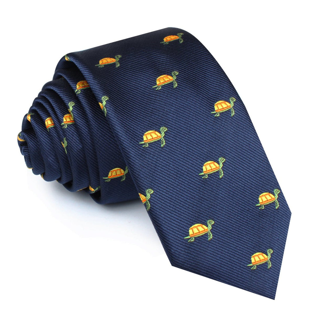Galapagos Turtle Skinny Tie | Nautical Animal Slim Ties | Mens Necktie ...