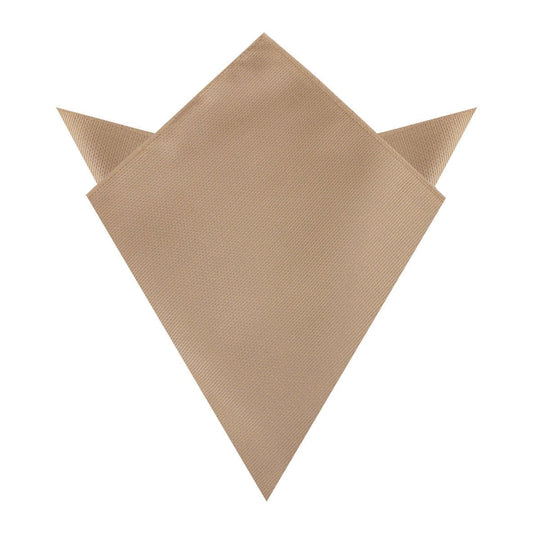 Champagne Gold Metallic Weave Pocket Square