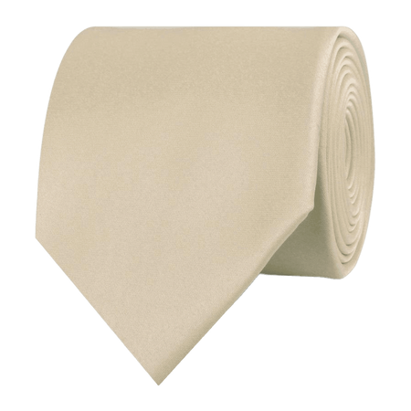 Champagne Satin Necktie
