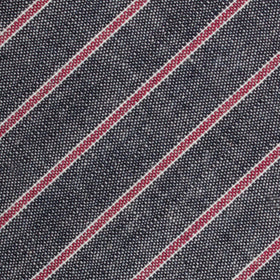 Cherry Red Pinstripe Pocket Square