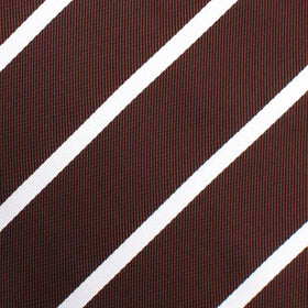 Chocolate Brown Striped Pocket Square