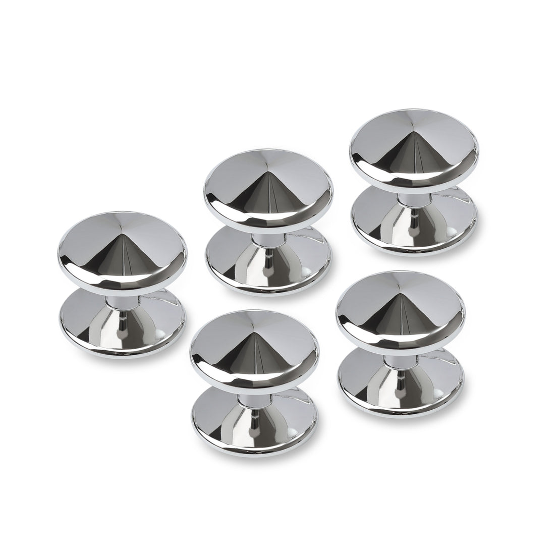 silver dress studs Shirt studs for tailcoat & tuxedo silver & white