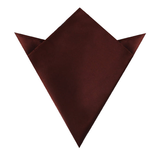 Cocoa Brown Satin Pocket Square