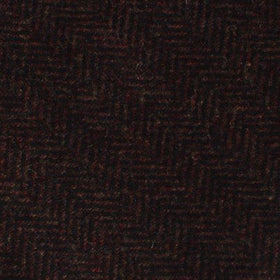 Coffee Herringbone Coarse Wool Pocket Square