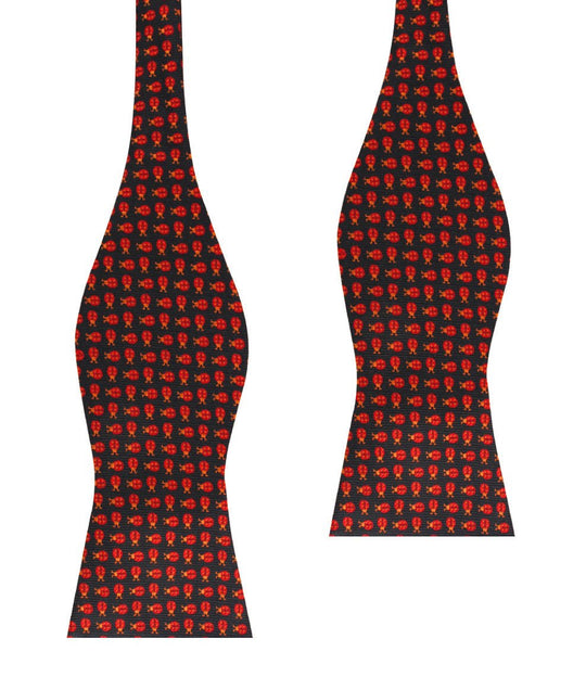 Coquelicot Red Beetle Self Bow Tie