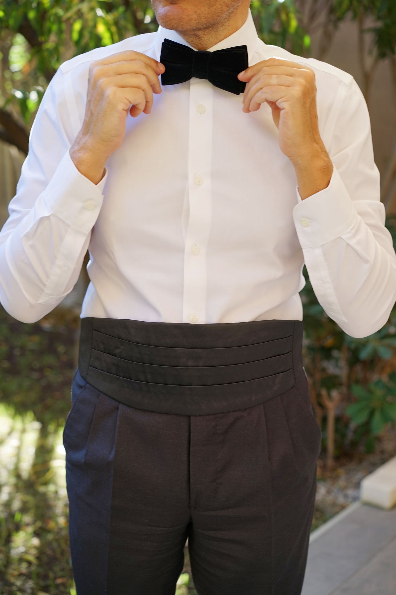 Black Cummerbund Cumber Bun Suit Tuxedo Waistband Mens Cummerband