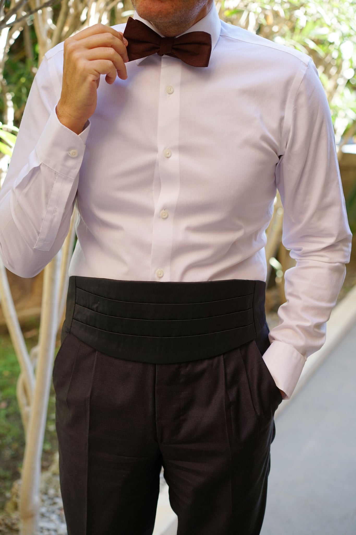 Black Cummerbund Cumber Bun Suit Tuxedo Waistband Mens Cummerband