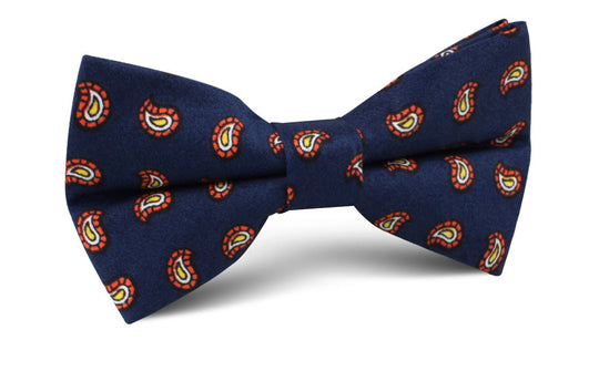 Darius the Great Midnight Blue Paisley Bow Tie