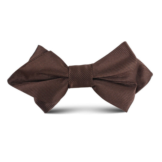 Dark Brown Kids Diamond Bow Tie