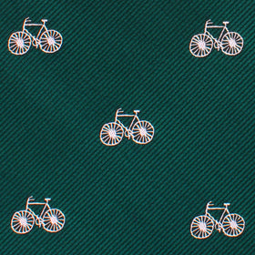 Dark Green French Bicycle Pocket Square