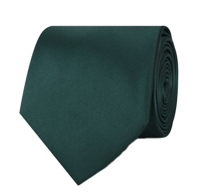 Dark Green Satin Necktie