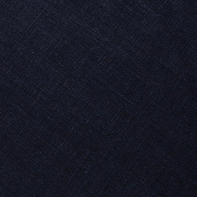 Dark Midnight Blue Linen Pocket Square