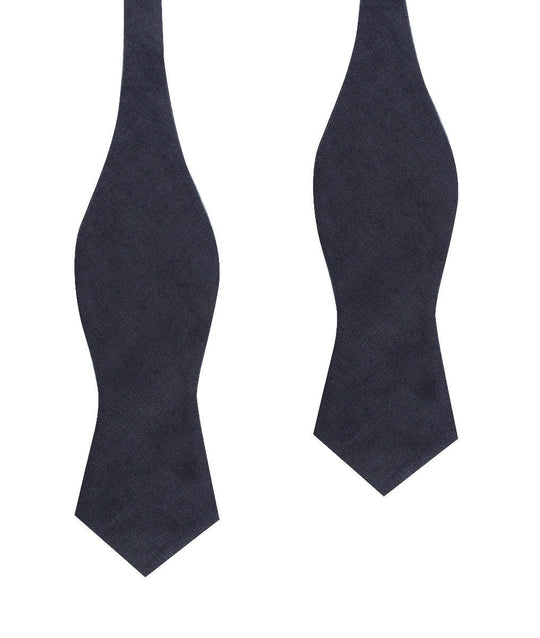 Deep Blue Cotswold Wool Diamond Self Bow Tie