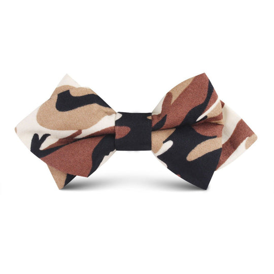 Desert Sand Camouflage Kids Diamond Bow Tie
