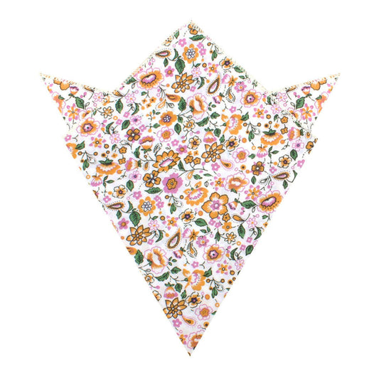 Diamond White Liberty Floral Pocket Square
