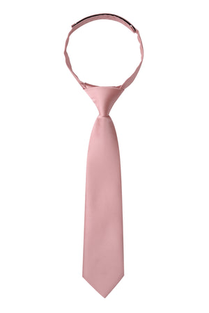 Dusty Blush Pink Satin Kids Necktie