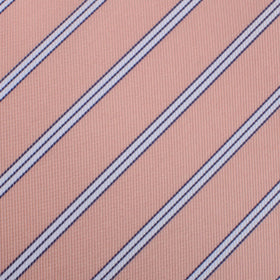 Dusty Peach Copacabana Striped Pocket Square