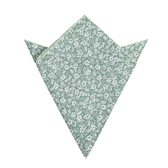 English Ivy Floral Pocket Square