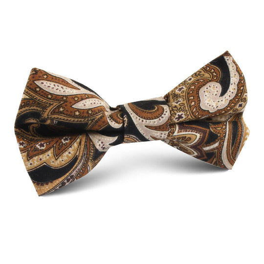 Filicudi Brown Paisley Kids Bow Tie