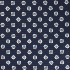 Fiori Blu Floral Pocket Square