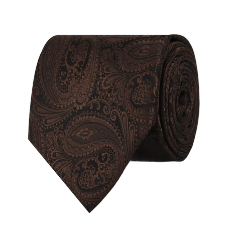 Cinnamon Brown Paisley Necktie