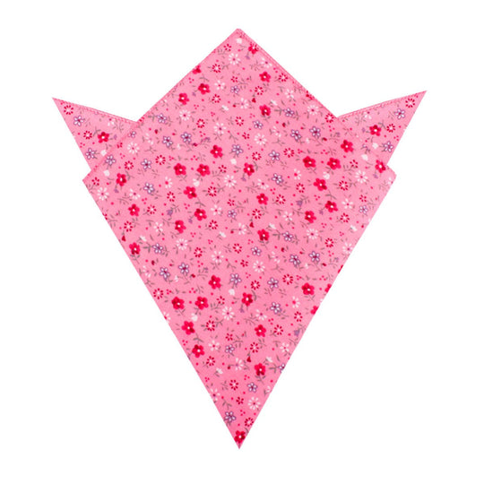Flamenco Pink Floral Pocket Square
