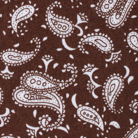 Florence Paisley Brown Pocket Square