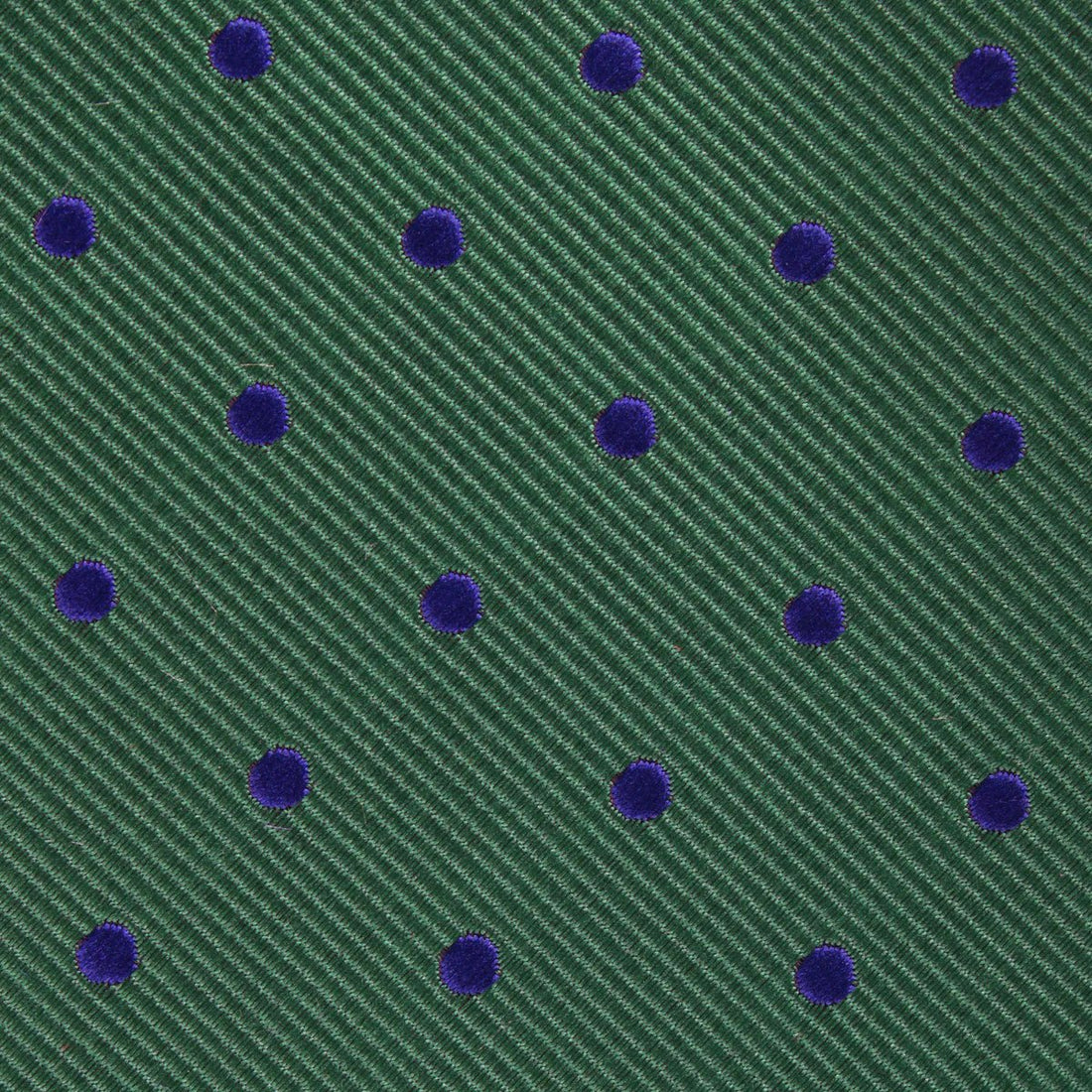 Forest Green Dark Polkadot Fabric Skinny Tie