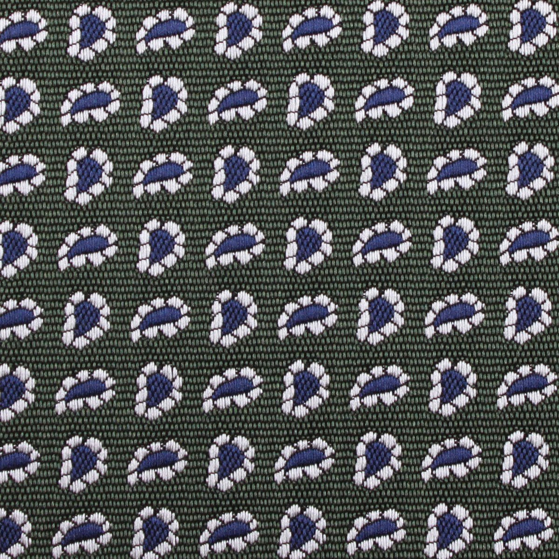 Forest Green Paisley Fabric Self Bowtie