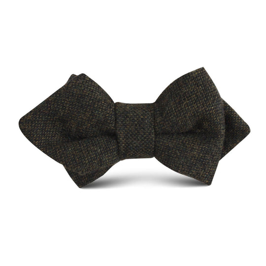 Forest Romney Sharkskin Wool Kids Diamond Bow Tie