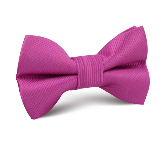 Fuchsia Pink Twill Kids Bow Tie