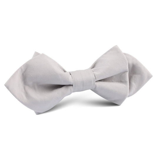 Gainsboro Light Gray Cotton Diamond Bow Tie