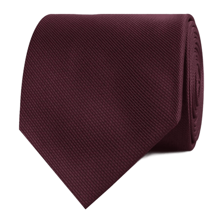 Garnet Wine Burgundy Weave Necktie