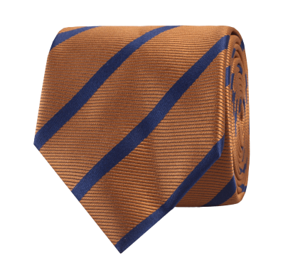 Golden Brown Pencil Stripe Tie