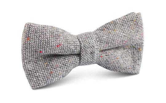 Gray Sharkskin Bow Tie