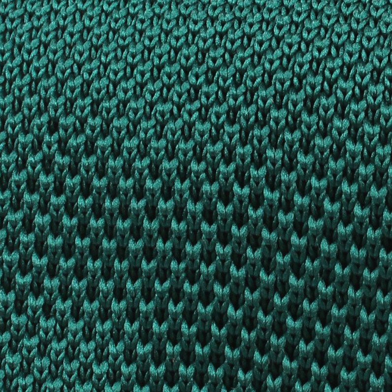 Green Teal Knitted Tie Fabric