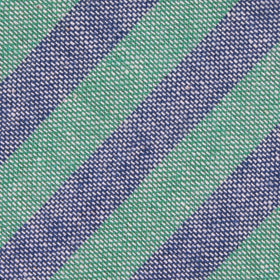 Green & Blue Bengal Linen Pocket Square