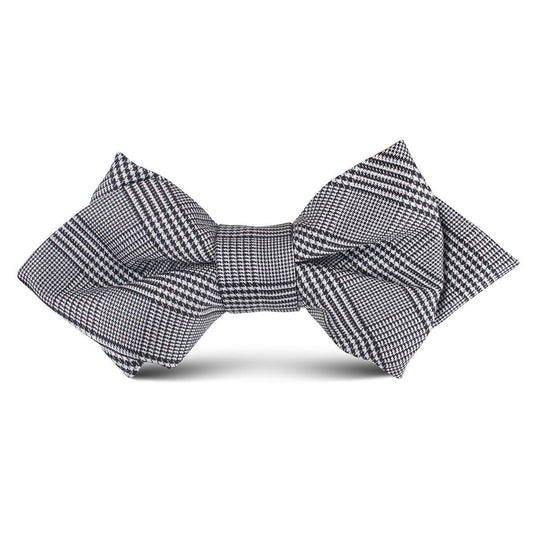 Grey Glen Plaid Kids Diamond Bow Tie
