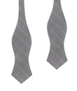 Grey Glen Plaid Self Tie Diamond Tip Bow Tie