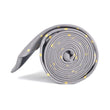 Grey with Yellow Polka Dots Skinny Tie Side Roll