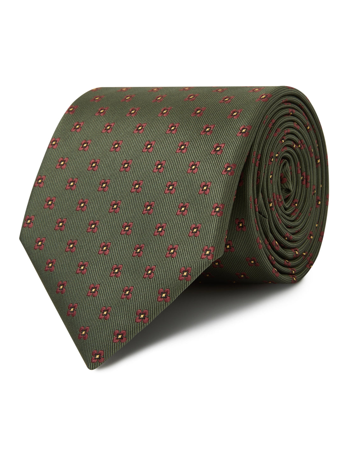 Hampshire Grove Moss Floral Tie