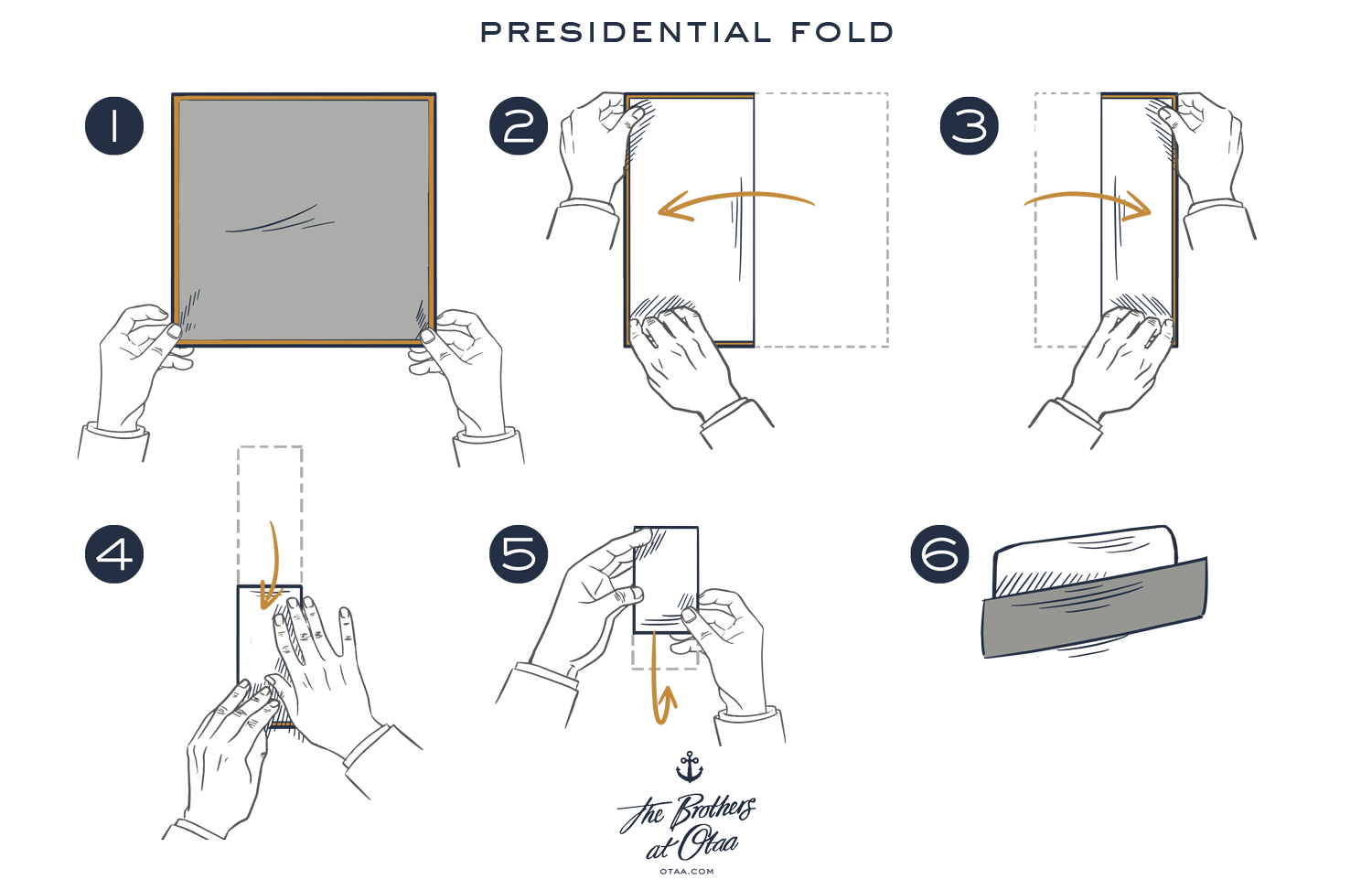 How To Fold A Presidential Fold - steps