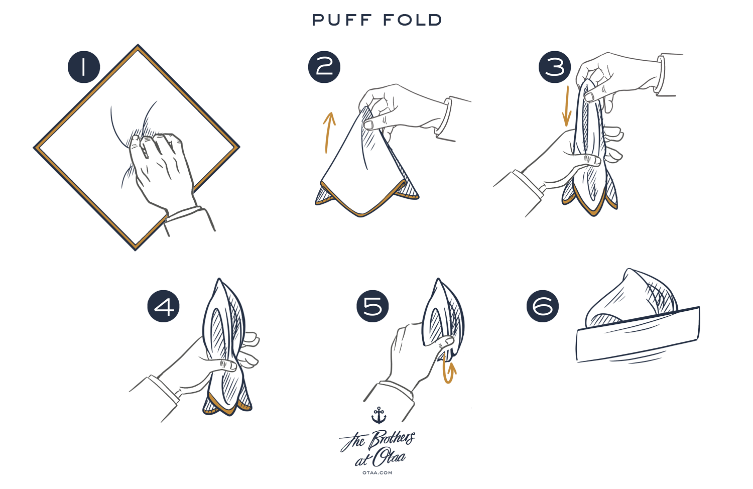 How To Fold A Puff Fold - steps