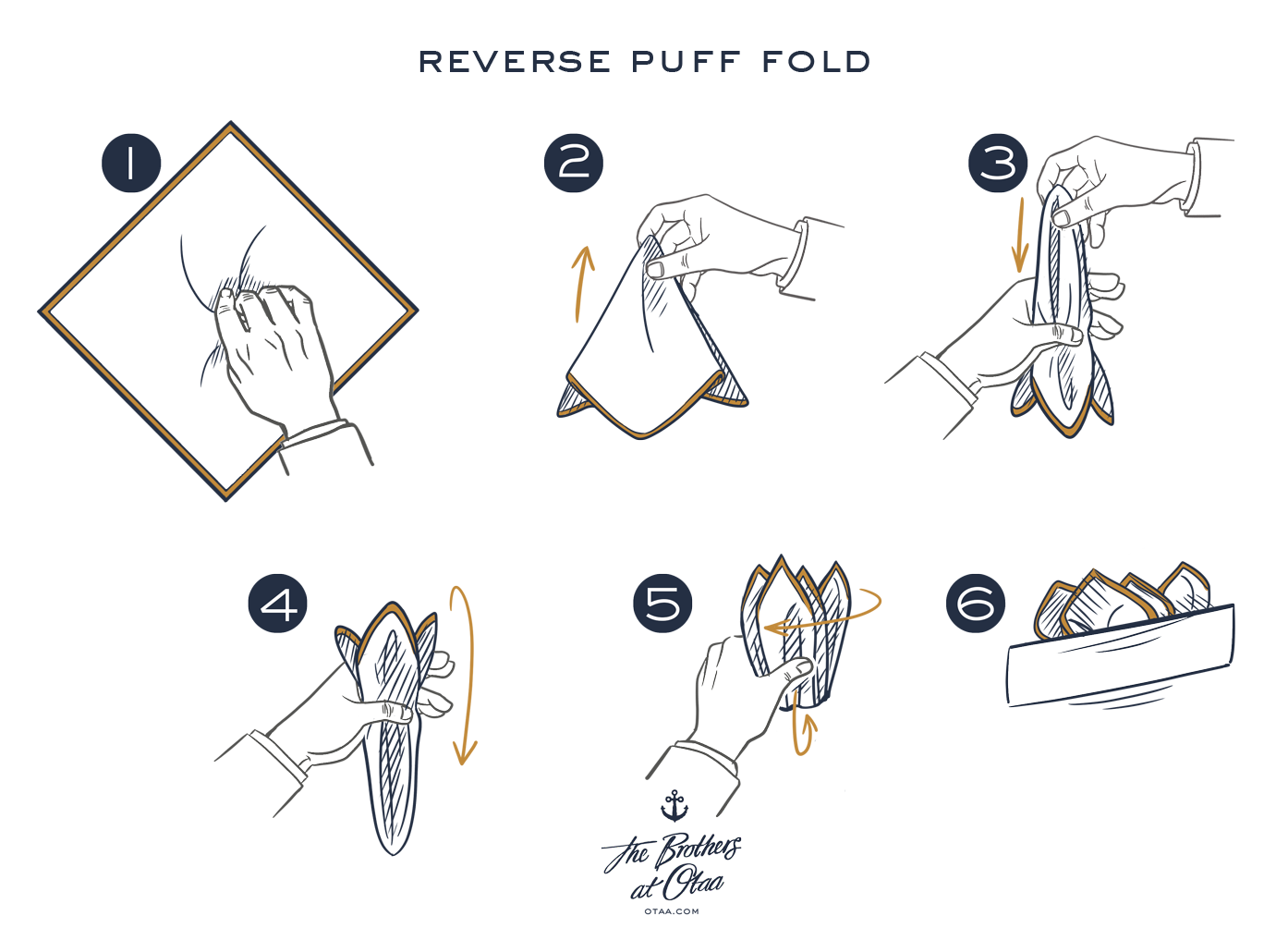 How To Fold a Reverse Puff Fold - steps