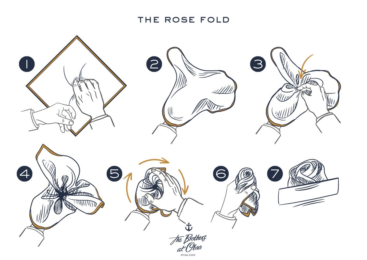 How To Fold A Rose Fold - steps