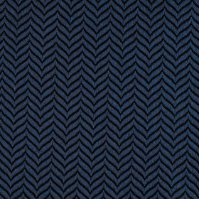 Indigo Blue Herringbone Pocket Square