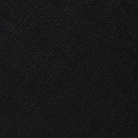 Ink Black Slub Linen Pocket Square