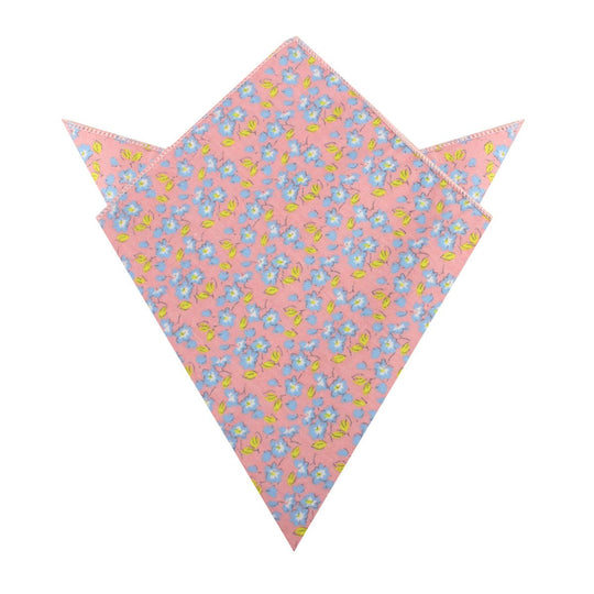 Isle of Skye Peach Floral Pocket Square