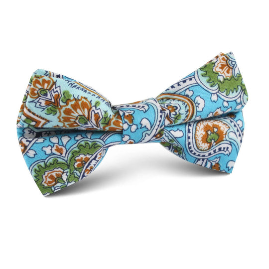 Isola Comacina Blue Paisley Kids Bow Tie